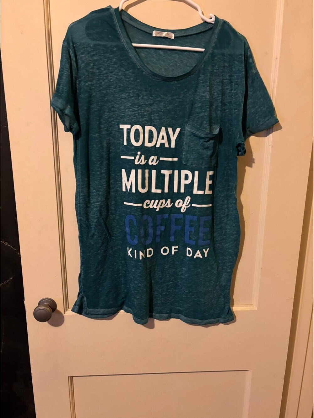 Awake Teal Graphic T-Shirt with Pocket